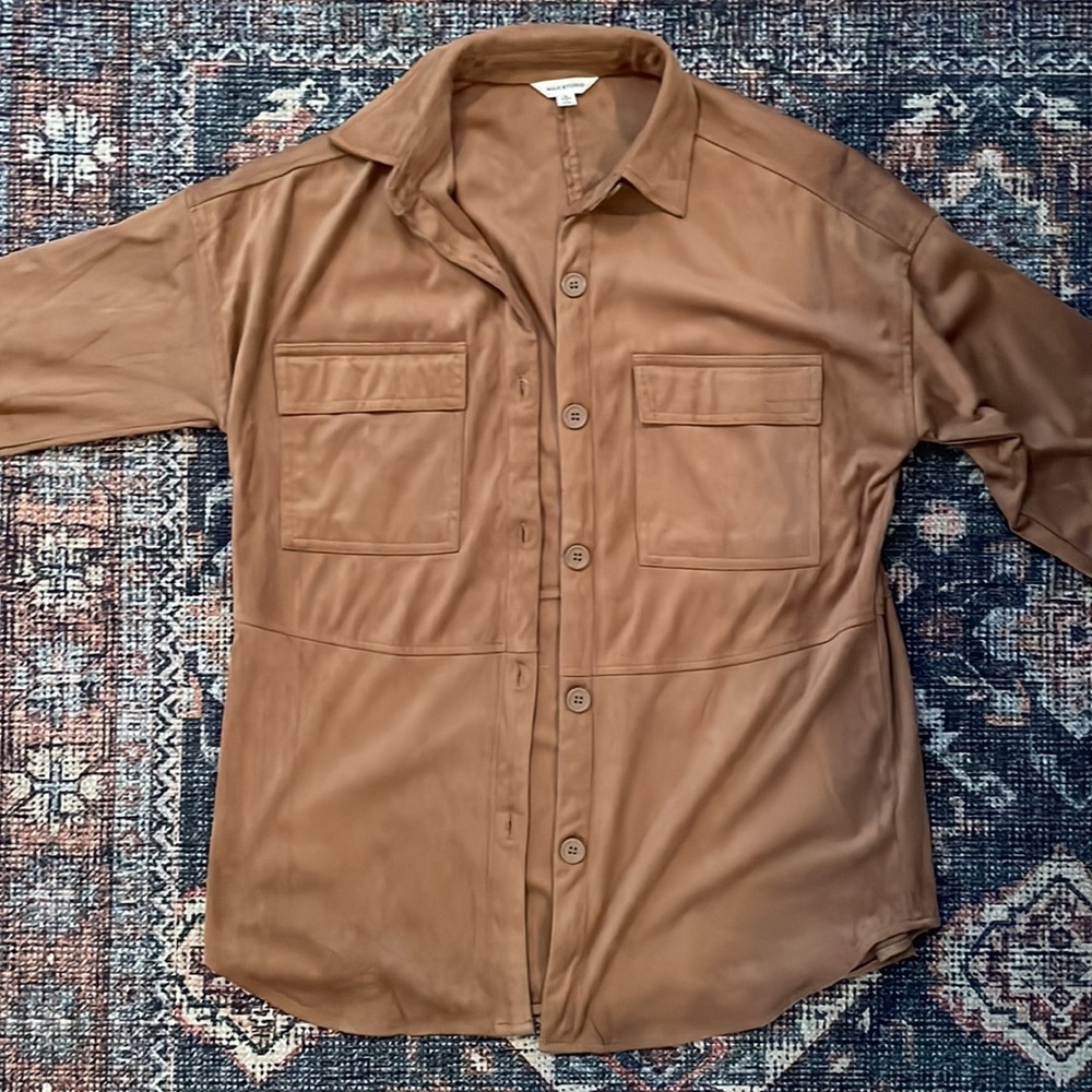 Max Studio “suede” blouse or light shacket
